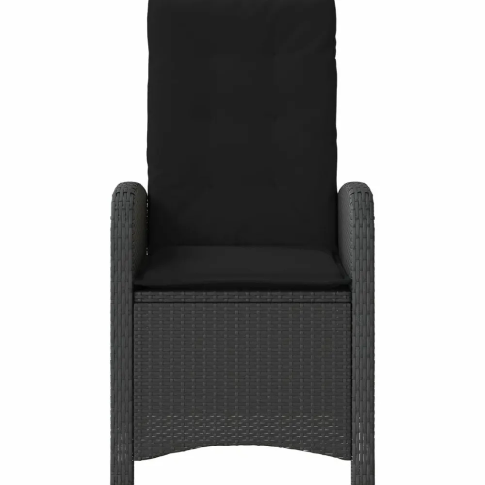 Maison Exclusive - Chaise inclinable de jardin avec coussins noir résine tressée Online