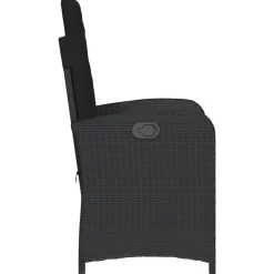 Maison Exclusive - Chaise inclinable de jardin avec coussins noir résine tressée Online
