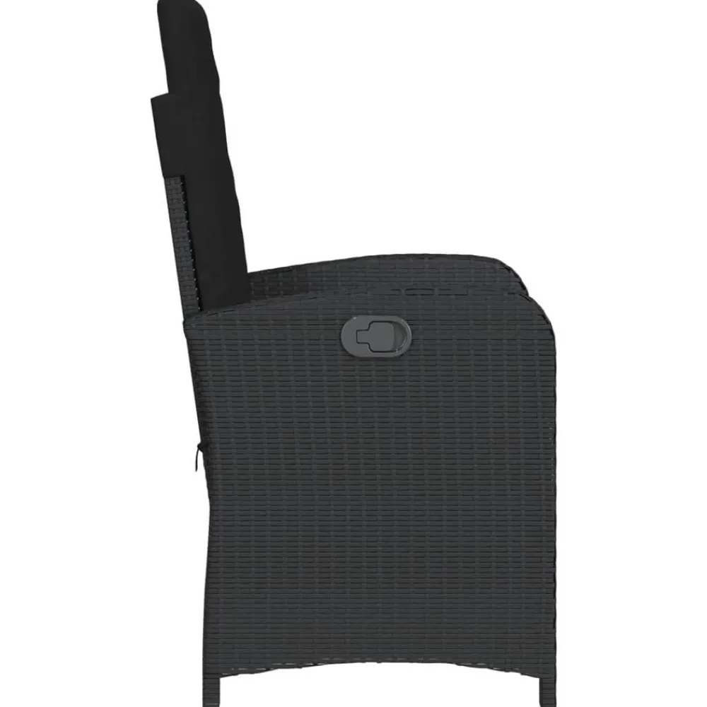Maison Exclusive - Chaise inclinable de jardin avec coussins noir résine tressée Online