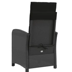 Maison Exclusive - Chaise inclinable de jardin avec coussins noir résine tressée Online