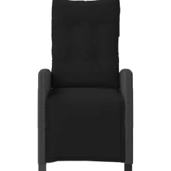 Maison Exclusive - Chaise inclinable de jardin et repose-pied noir résine tressée Online
