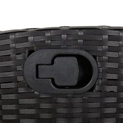 Maison Exclusive - Chaise inclinable de jardin et repose-pied noir résine tressée Online