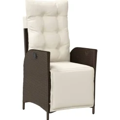 Maison Exclusive - Chaise inclinable de jardin repose-pied marron résine tressée Sale