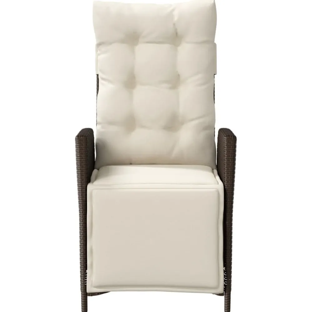 Maison Exclusive - Chaise inclinable de jardin repose-pied marron résine tressée Sale