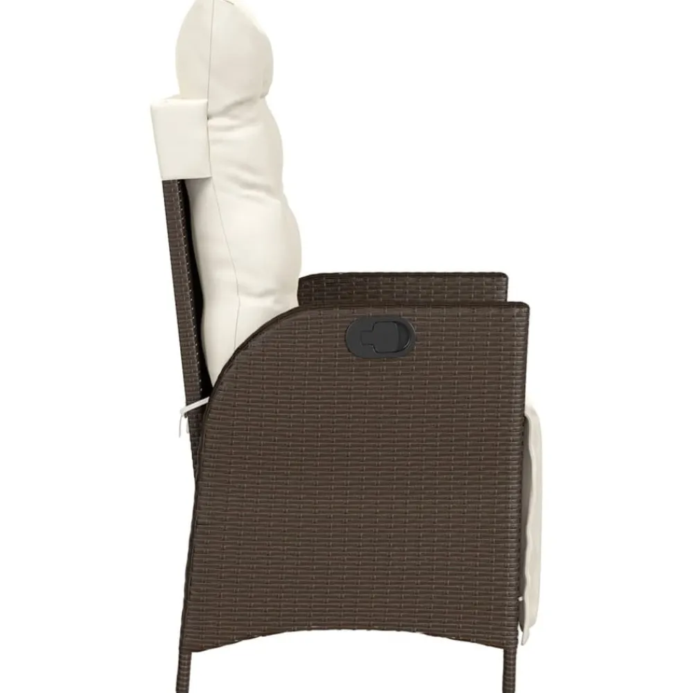 Maison Exclusive - Chaise inclinable de jardin repose-pied marron résine tressée Sale