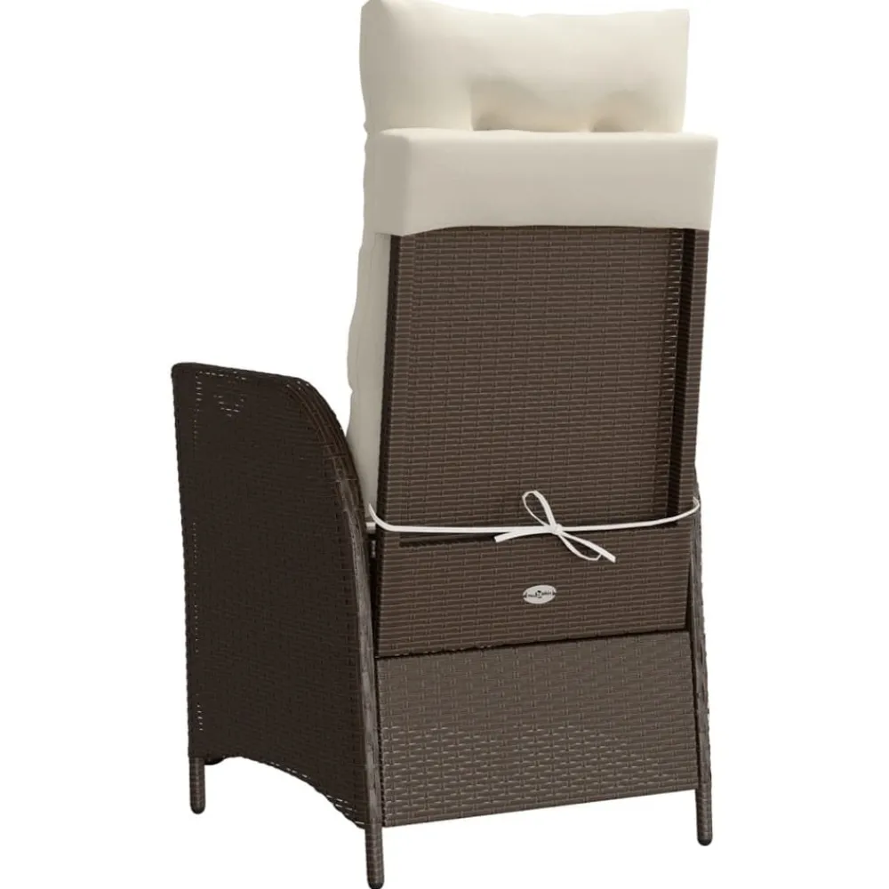 Maison Exclusive - Chaise inclinable de jardin repose-pied marron résine tressée Sale