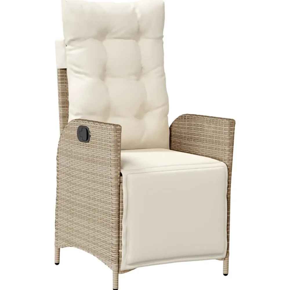 Maison Exclusive - Chaise inclinable de jardin et repose-pied beige résine tressée Online