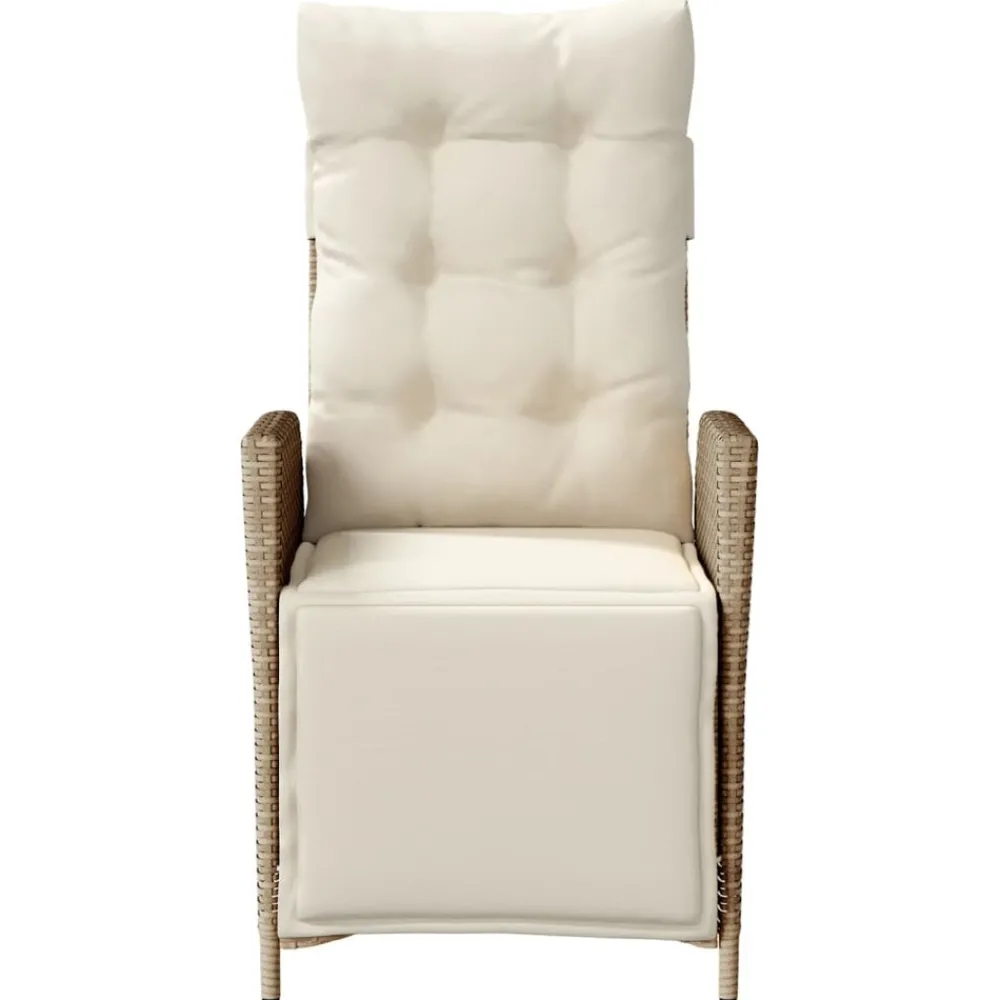 Maison Exclusive - Chaise inclinable de jardin et repose-pied beige résine tressée Online