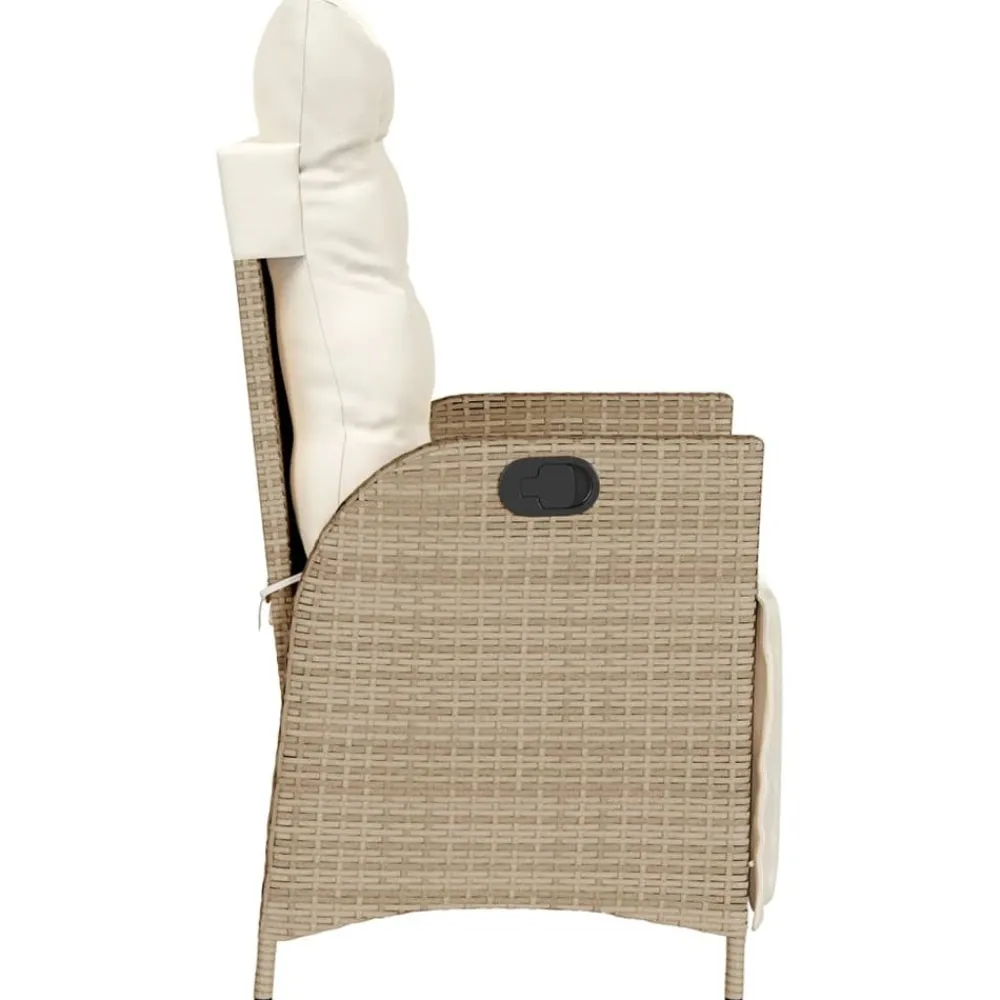 Maison Exclusive - Chaise inclinable de jardin et repose-pied beige résine tressée Online