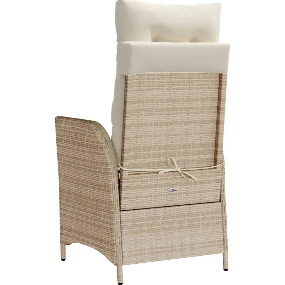 Maison Exclusive - Chaise inclinable de jardin et repose-pied beige résine tressée Online