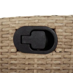 Maison Exclusive - Chaise inclinable de jardin et repose-pied beige résine tressée Online