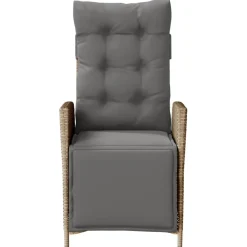 Maison Exclusive - Chaise inclinable de jardin et repose-pied mélange beige rotin Hot