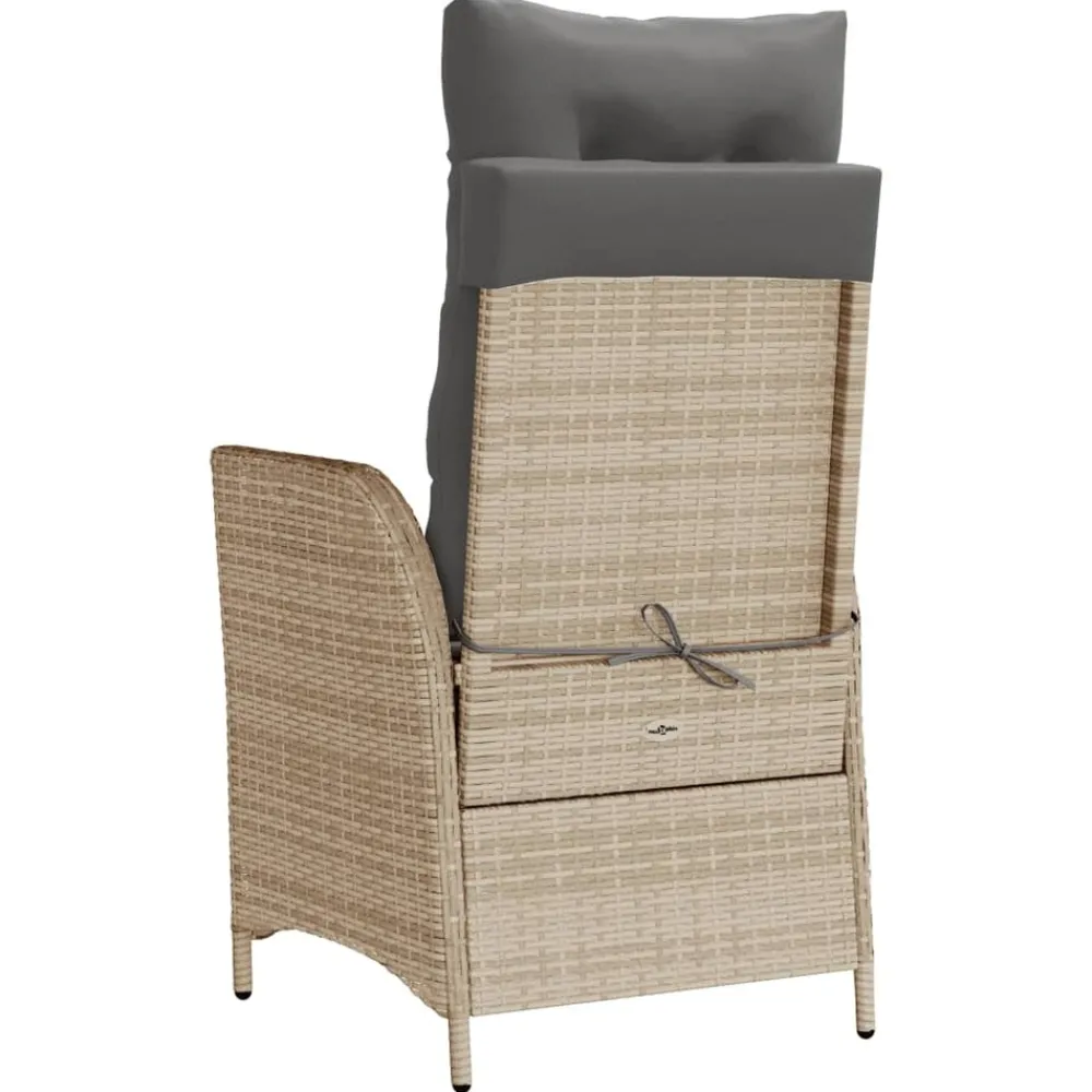 Maison Exclusive - Chaise inclinable de jardin et repose-pied mélange beige rotin Hot
