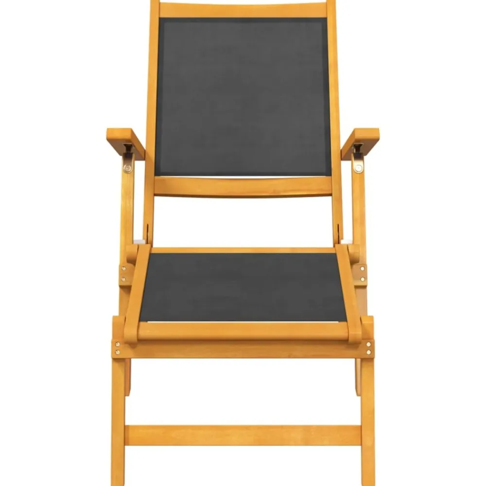 Maison Exclusive - Chaise longue d'extérieur avec table acacia massif et textilène Hot