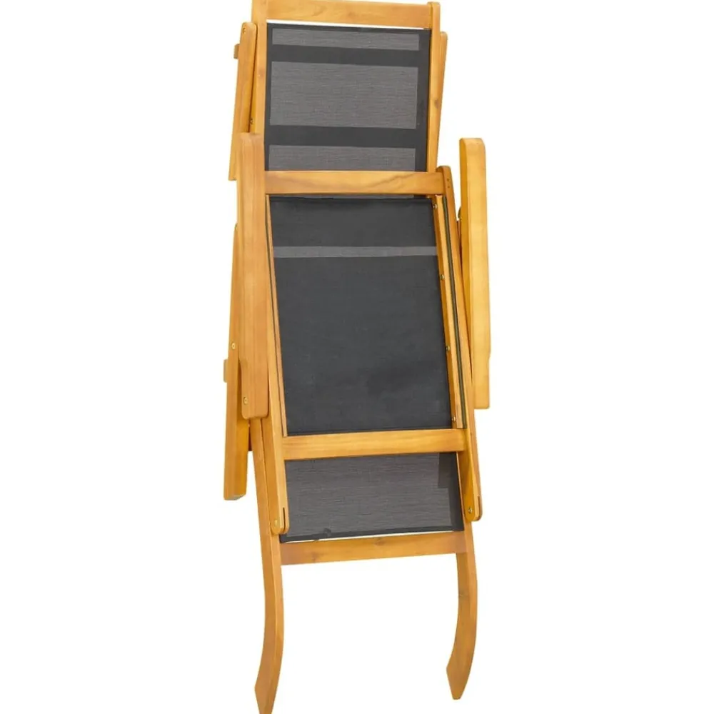 Maison Exclusive - Chaise longue d'extérieur avec table acacia massif et textilène Hot