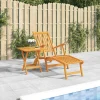 Maison Exclusive Bains De Soleil, Transats Et Hamacs | - Chaise longue d'extérieur repose-pieds et table acacia solide