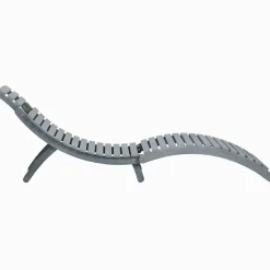 Maison Exclusive Bains De Soleil, Transats Et Hamacs | - Chaise longue avec coussin gris bois d'acacia solide
