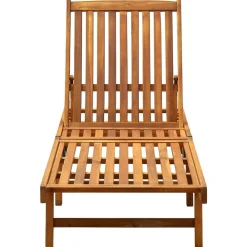 Maison Exclusive Bains De Soleil, Transats Et Hamacs | - Chaise longue de jardin avec coussin bois d'acacia solide