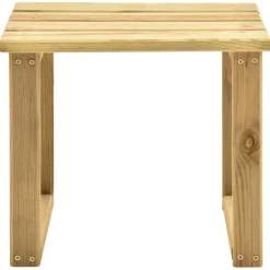 Maison Exclusive - Chaise longue de jardin avec table et coussin pin imprégné Discount