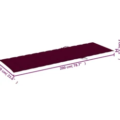 Maison Exclusive - Chaise longue de jardin 2 places avec coussins acacia solide Outlet