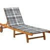 Maison Exclusive - Chaise longue de jardin avec coussin bois d'acacia solide Outlet