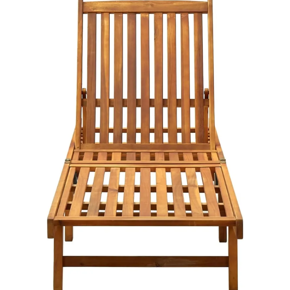 Maison Exclusive - Chaise longue de jardin avec coussin bois d'acacia solide Outlet