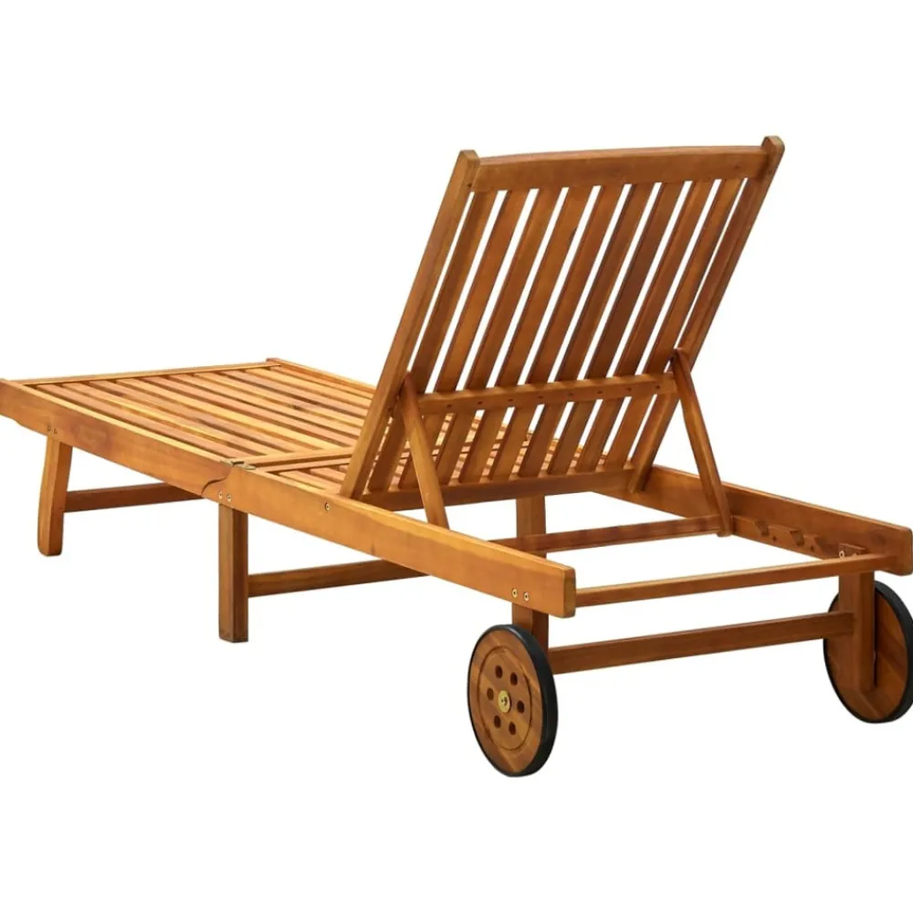 Maison Exclusive - Chaise longue de jardin avec coussin bois d'acacia solide Outlet