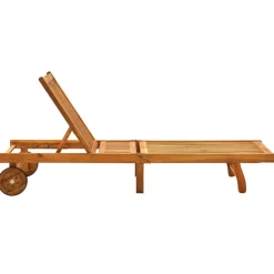 Maison Exclusive - Chaise longue de jardin avec coussin bois d'acacia solide Outlet
