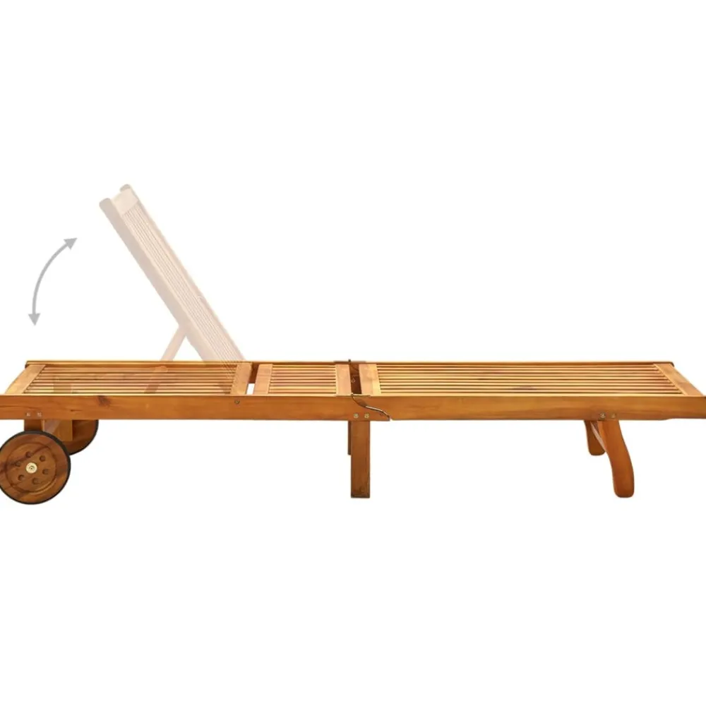 Maison Exclusive - Chaise longue de jardin avec coussin bois d'acacia solide Outlet