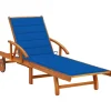 Maison Exclusive - Chaise longue de jardin avec coussin bois d'acacia solide Sale