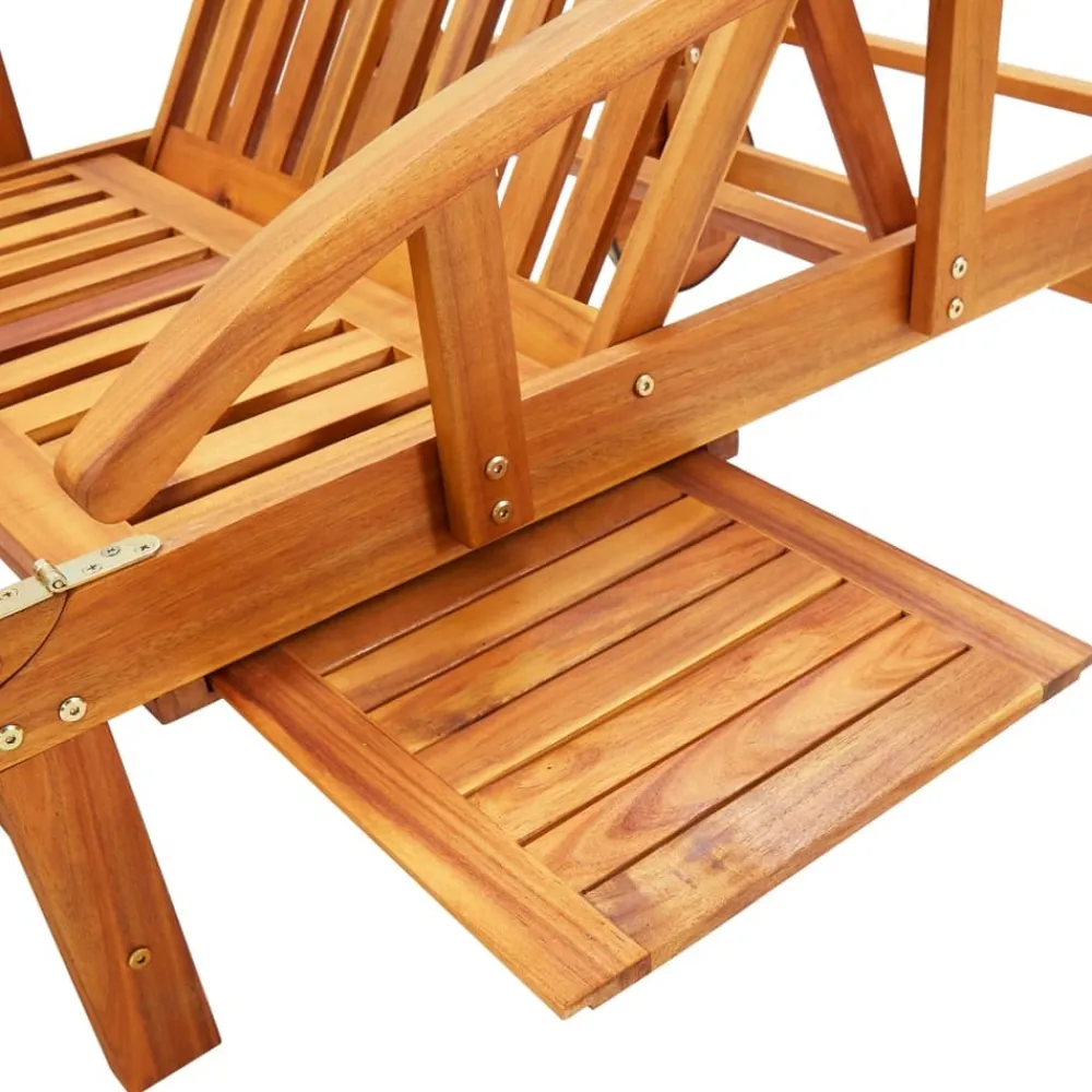 Maison Exclusive - Chaise longue de jardin avec coussin bois d'acacia solide Sale