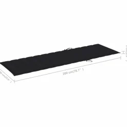 Maison Exclusive - Chaise longue de jardin 2 places avec coussins acacia solide New