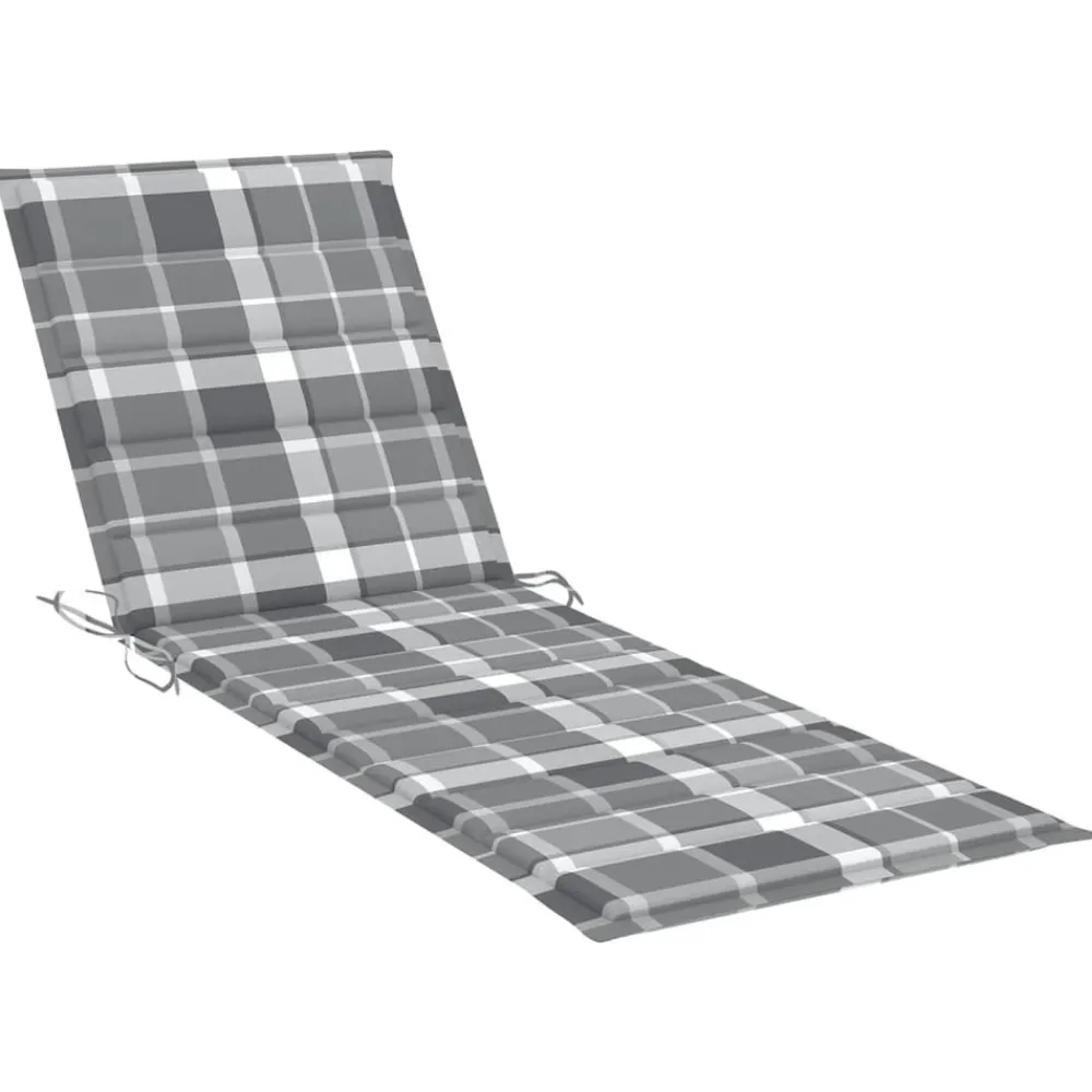 Maison Exclusive - Chaise longue de jardin 2 places avec coussin gris acacia Best