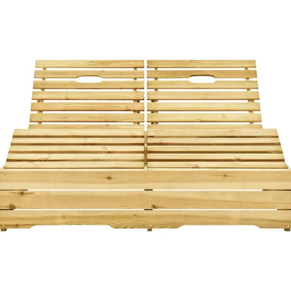 Maison Exclusive - Chaise longue double et coussins gris bois de pin imprégné Hot