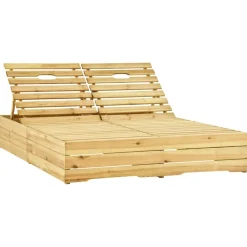 Maison Exclusive - Chaise longue double et coussins taupe bois de pin imprégné Outlet