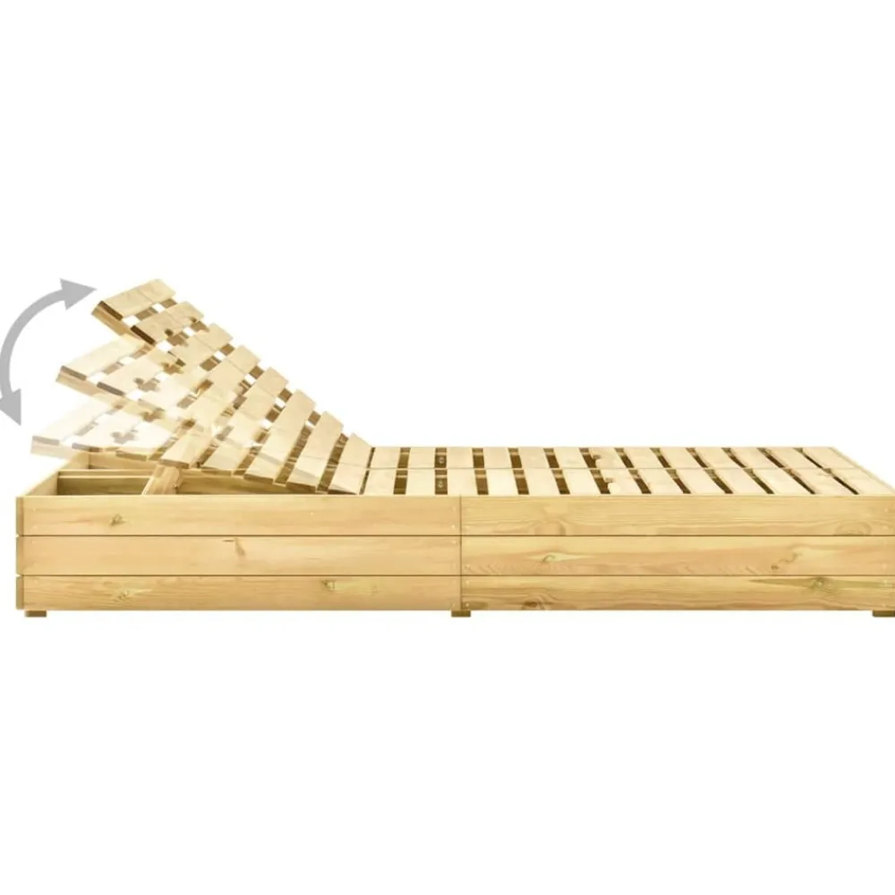 Maison Exclusive - Chaise longue double et coussins taupe bois de pin imprégné Outlet