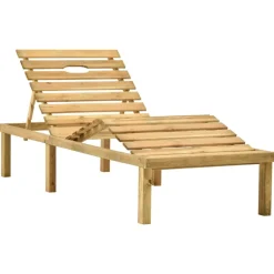 Maison Exclusive Bains De Soleil, Transats Et Hamacs | - Chaise longue avec coussin rouge bois de pin imprégné
