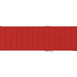 Maison Exclusive Bains De Soleil, Transats Et Hamacs | - Chaise longue avec coussin rouge bois de pin imprégné