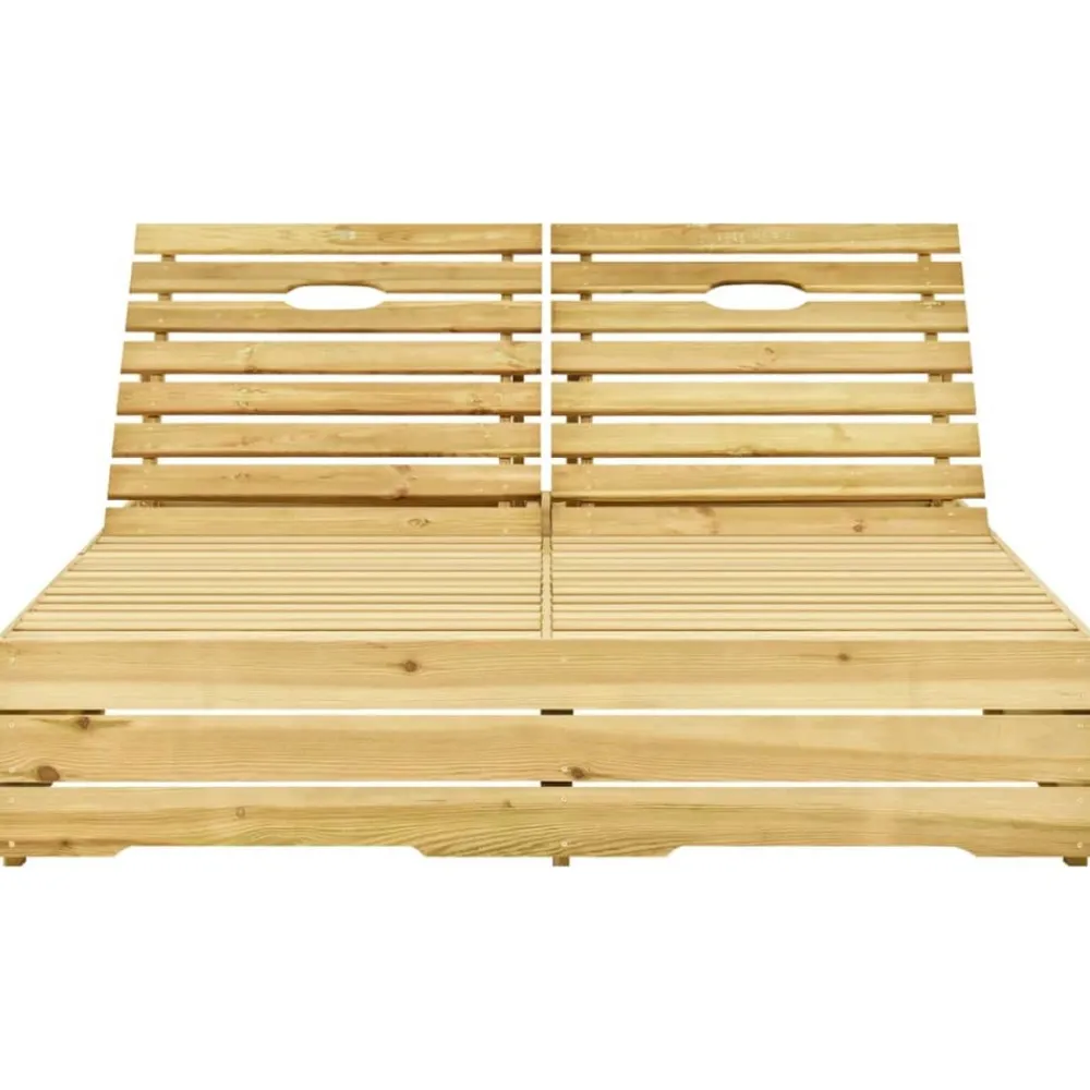 Maison Exclusive - Chaise longue double et coussins vert vif bois de pin imprégné New