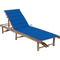 Maison Exclusive Bains De Soleil, Transats Et Hamacs | - Chaise longue de jardin avec coussin bambou