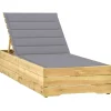 Maison Exclusive - Chaise longue avec coussin gris bois de pin imprégné