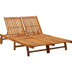 Maison Exclusive - Chaise longue 2 places bois d'acacia massif New
