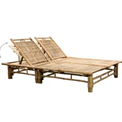 Maison Exclusive - Chaise longue pour 2 personnes avec coussins bambou New