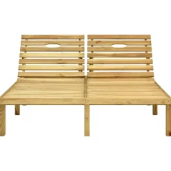 Maison Exclusive - Chaise longue double avec coussins bois de pin imprégné Best