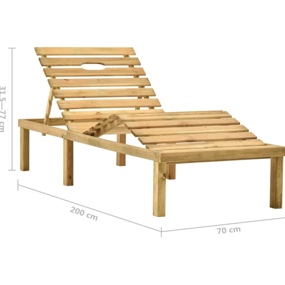 Maison Exclusive - Chaise longue avec coussin gris bois de pin imprégné New