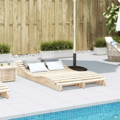 Maison Exclusive - Chaise longue 205x110x31,5 cm bois massif de pin Best