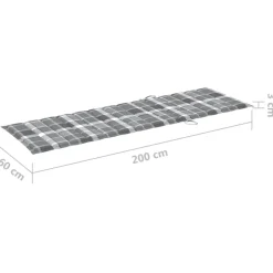 Maison Exclusive Bains De Soleil, Transats Et Hamacs | - Chaise longue de jardin avec coussin gris bois d'acacia solide