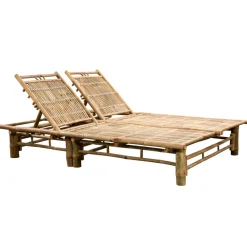 Maison Exclusive Bains De Soleil, Transats Et Hamacs | - Chaise longue pour 2 personnes avec coussins bambou
