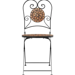 Maison Exclusive Tables Et Chaises De Jardin | - Chaises de bistrot pliables lot de 2 terre cuite céramique