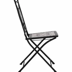 Maison Exclusive Tables Et Chaises De Jardin | - Chaises de bistrot mosaïque 2 pcs gris